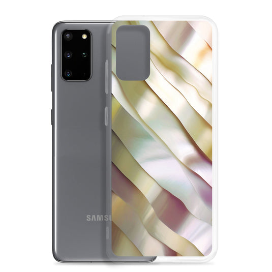 Soft Yellow Pink Pearl Samsung Clear Thin Case CREATIVETECH