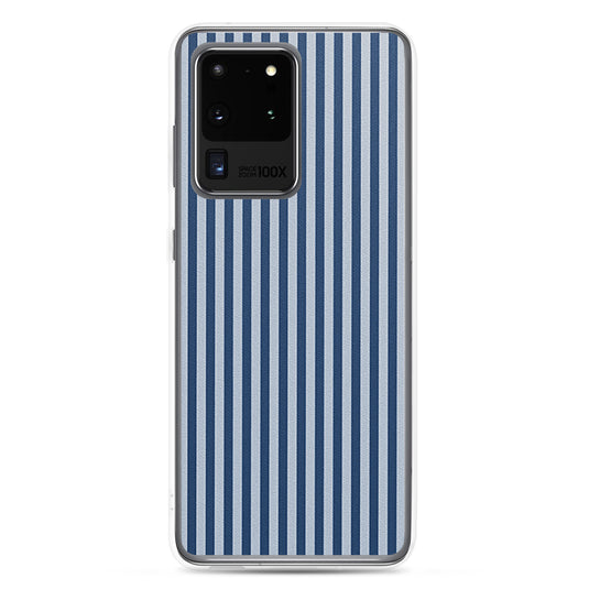 Marine Blue Striped Samsung Clear Thin Case CREATIVETECH