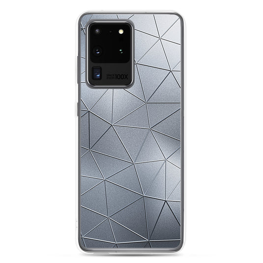 Silver Polygon Metal Samsung Clear Thin Case CREATIVETECH