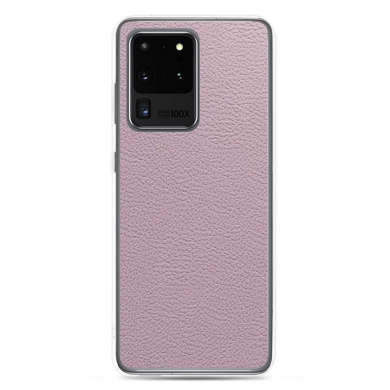 Load image into Gallery viewer, Candy Pink Leather Samsung Clear Thin Case CREATIVETECH