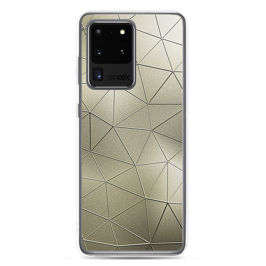 Golden Polygon Metal Samsung Clear Thin Case CREATIVETECH