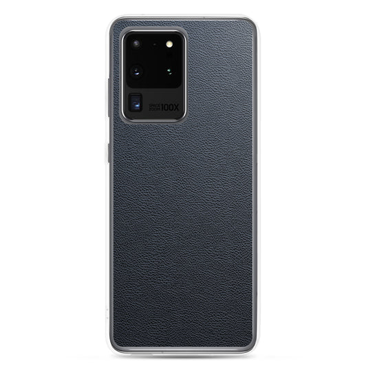 Black Leather Samsung Clear Thin Case CREATIVETECH