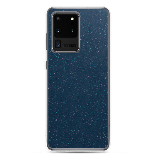 Deep Blue Speckled Samsung Clear Thin Case CREATIVETECH