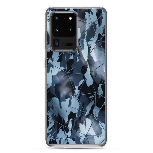 Military Camouflage Grey Tech Polygon Samsung Clear Thin Case CREATIVETECH