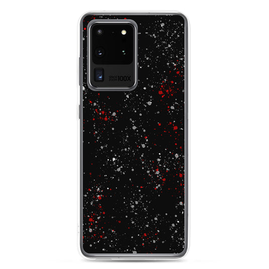 Painted Black Red White Samsung Clear Thin Case CREATIVETECH