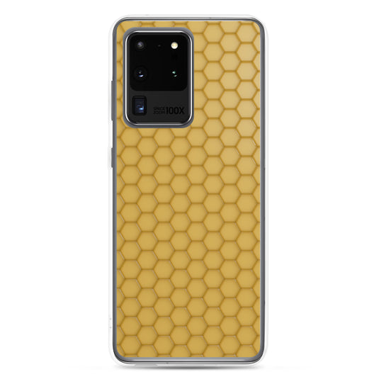 Honeycomb Wax Yellow Samsung Clear Thin Case CREATIVETECH