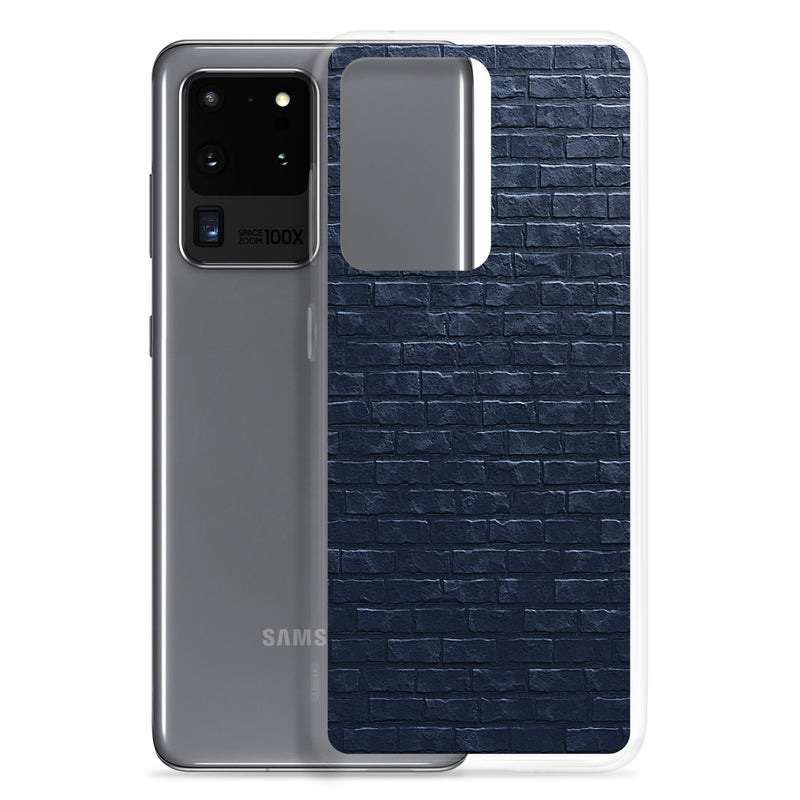 Load image into Gallery viewer, Dark Grey Brick Stone Samsung Clear Thin Case CREATIVETECH
