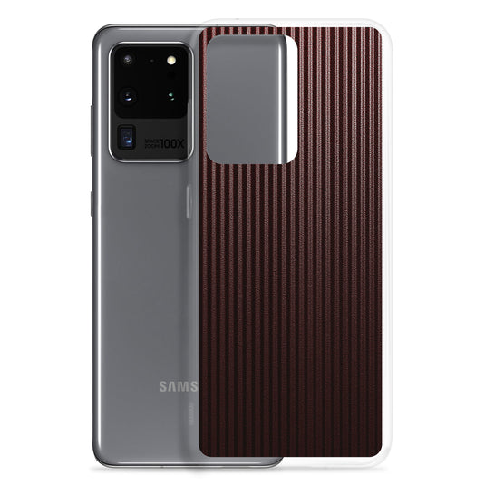 Dark Red Striped Carbon Fiber Samsung Clear Thin Case CREATIVETECH