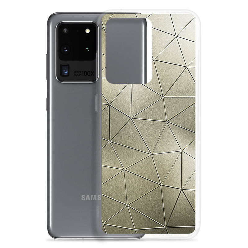 Load image into Gallery viewer, Golden Polygon Metal Samsung Clear Thin Case CREATIVETECH