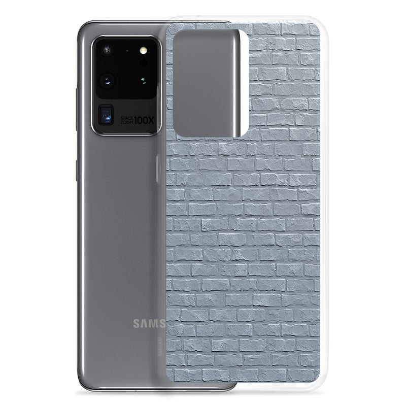 Load image into Gallery viewer, White Grey Brick Stone Samsung Clear Thin Case CREATIVETECH