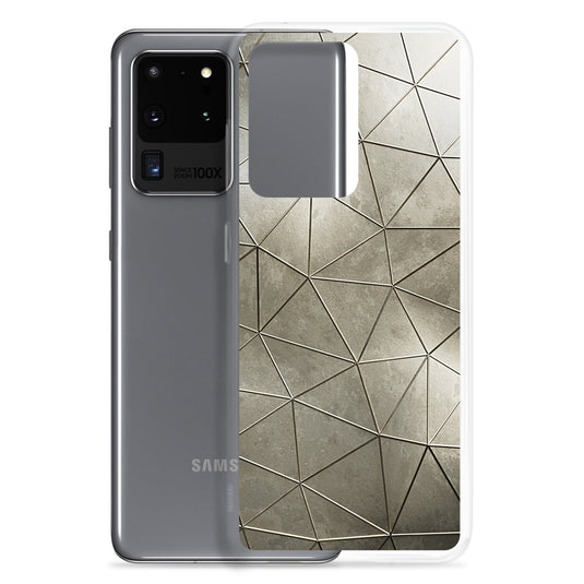 Aged Gold Polygon Samsung Clear Thin Case CREATIVETECH