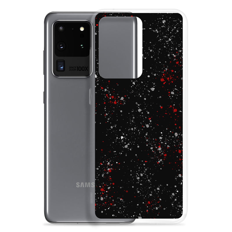 Load image into Gallery viewer, Painted Black Red White Samsung Clear Thin Case CREATIVETECH
