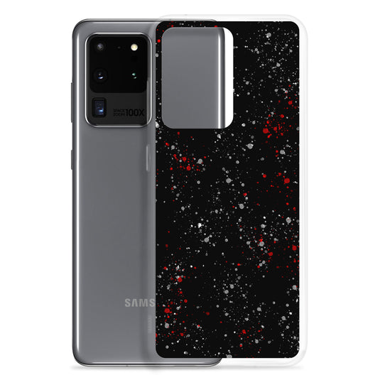 Painted Black Red White Samsung Clear Thin Case CREATIVETECH