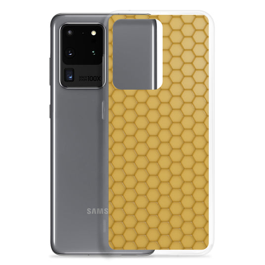 Honeycomb Wax Yellow Samsung Clear Thin Case CREATIVETECH