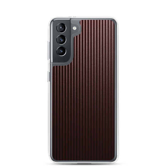 Dark Red Striped Carbon Fiber Samsung Clear Thin Case CREATIVETECH