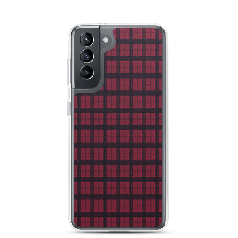 Load image into Gallery viewer, Burberry Red Textile Samsung Clear Thin Case CREATIVETECH
