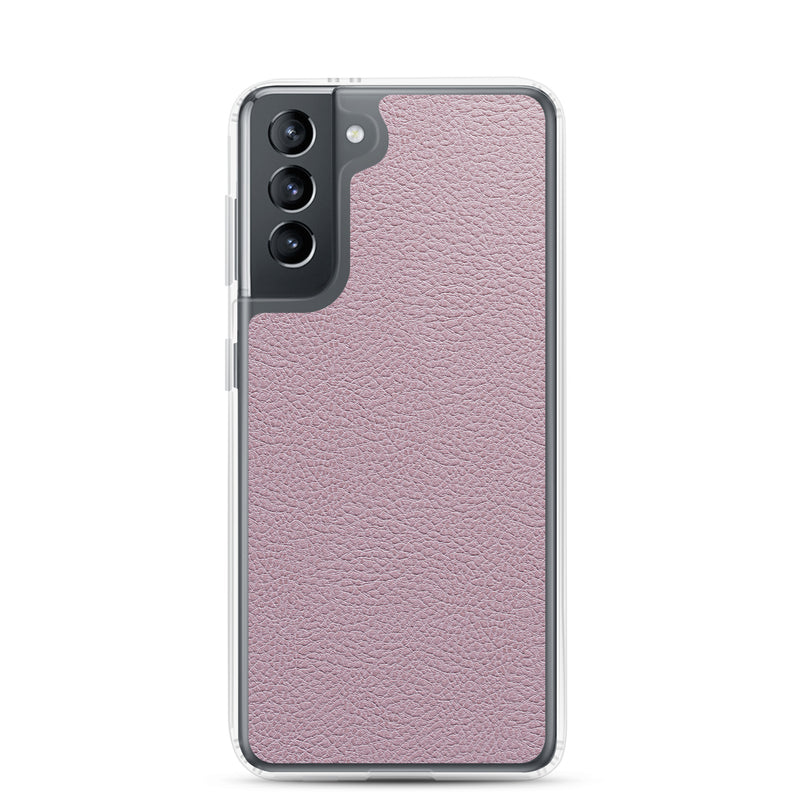 Load image into Gallery viewer, Candy Pink Leather Samsung Clear Thin Case CREATIVETECH