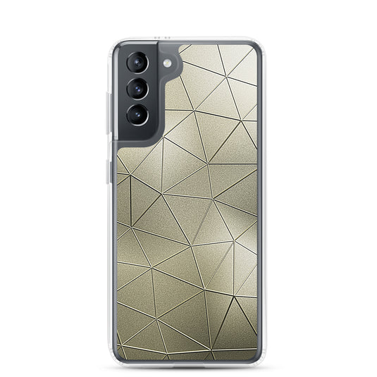 Golden Polygon Metal Samsung Clear Thin Case CREATIVETECH