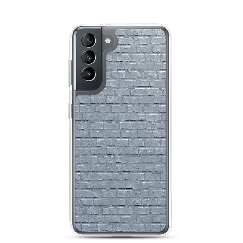 Load image into Gallery viewer, White Grey Brick Stone Samsung Clear Thin Case CREATIVETECH