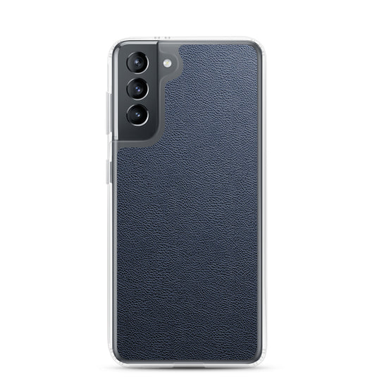 Dark Blue Leather Samsung Clear Thin Case CREATIVETECH