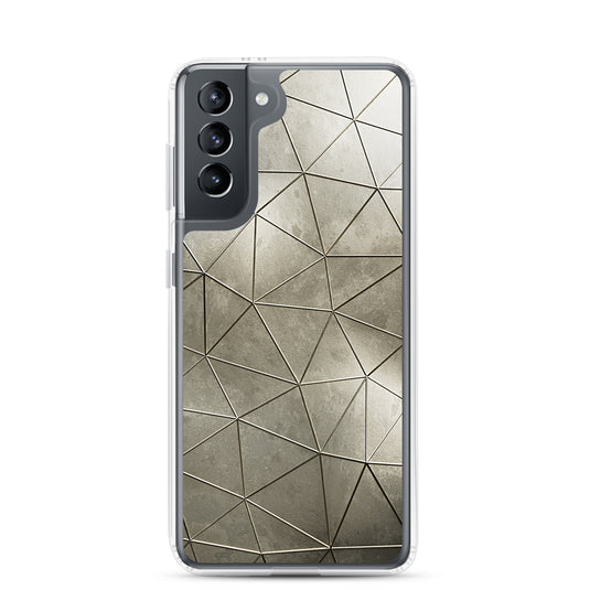 Aged Gold Polygon Samsung Clear Thin Case CREATIVETECH