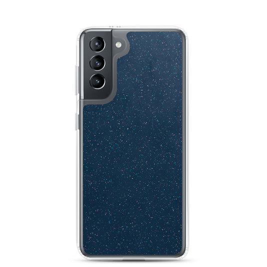 Deep Blue Speckled Samsung Clear Thin Case CREATIVETECH