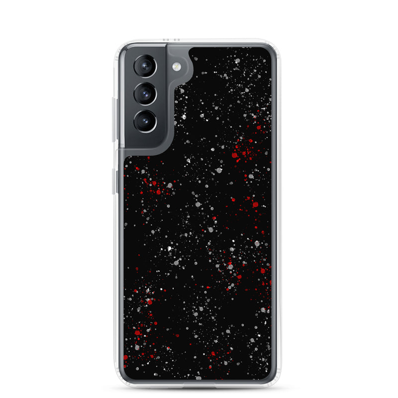 Load image into Gallery viewer, Painted Black Red White Samsung Clear Thin Case CREATIVETECH
