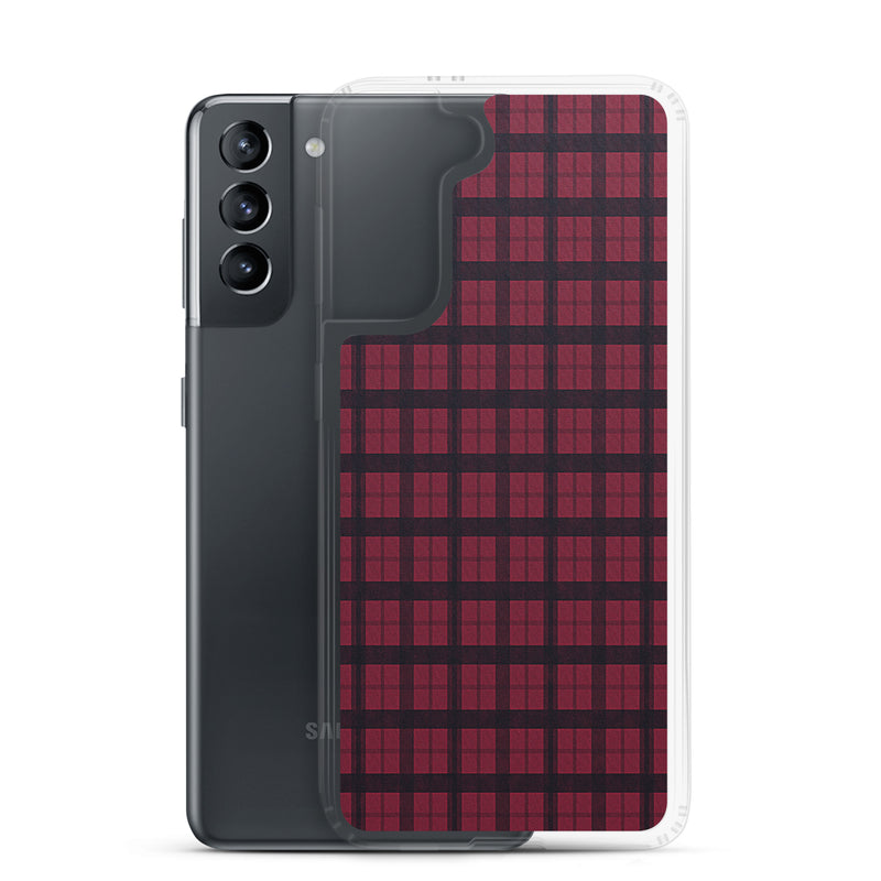 Load image into Gallery viewer, Burberry Red Textile Samsung Clear Thin Case CREATIVETECH
