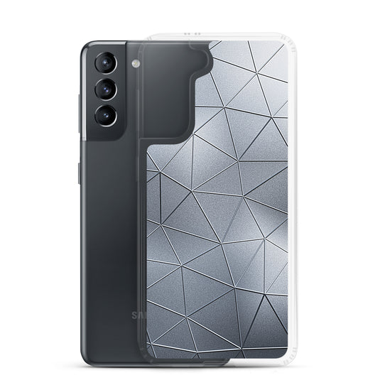 Silver Polygon Metal Samsung Clear Thin Case CREATIVETECH