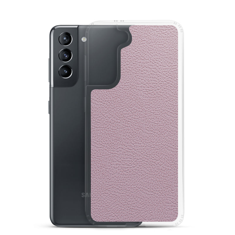Load image into Gallery viewer, Candy Pink Leather Samsung Clear Thin Case CREATIVETECH