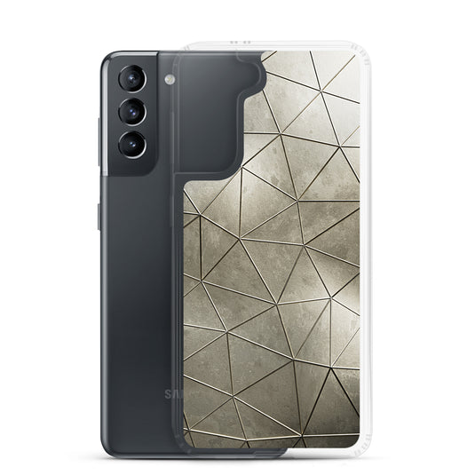 Aged Gold Polygon Samsung Clear Thin Case CREATIVETECH