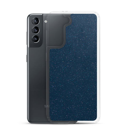Deep Blue Speckled Samsung Clear Thin Case CREATIVETECH