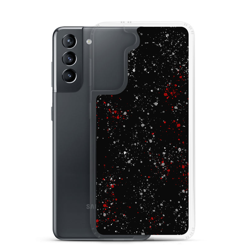 Load image into Gallery viewer, Painted Black Red White Samsung Clear Thin Case CREATIVETECH
