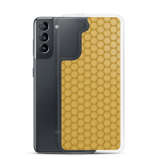 Honeycomb Wax Yellow Samsung Clear Thin Case CREATIVETECH