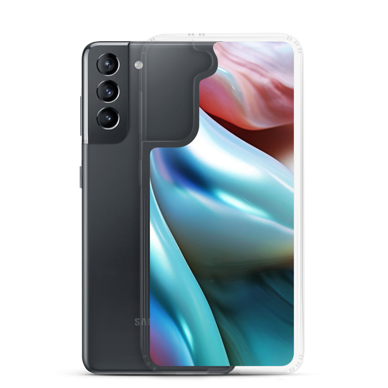 Load image into Gallery viewer, Marine Blue Green Orange Pearl Samsung Clear Thin Case CREATIVETECH