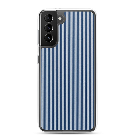 Marine Blue Striped Samsung Clear Thin Case CREATIVETECH