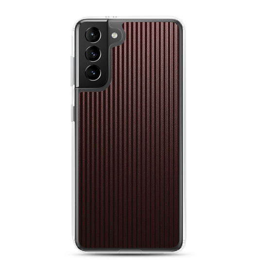 Dark Red Striped Carbon Fiber Samsung Clear Thin Case CREATIVETECH