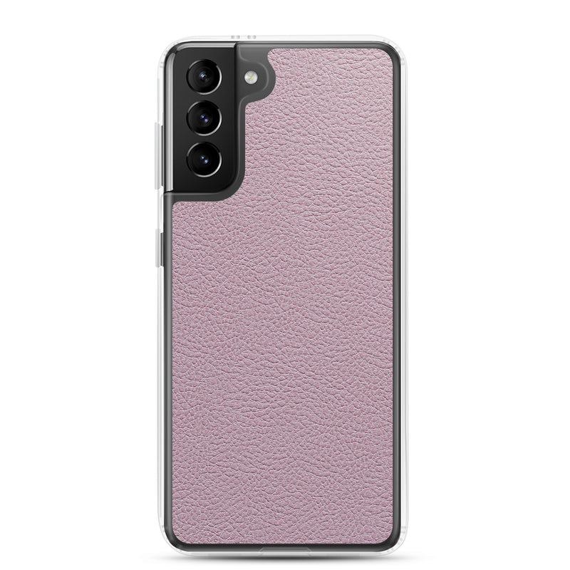 Load image into Gallery viewer, Candy Pink Leather Samsung Clear Thin Case CREATIVETECH