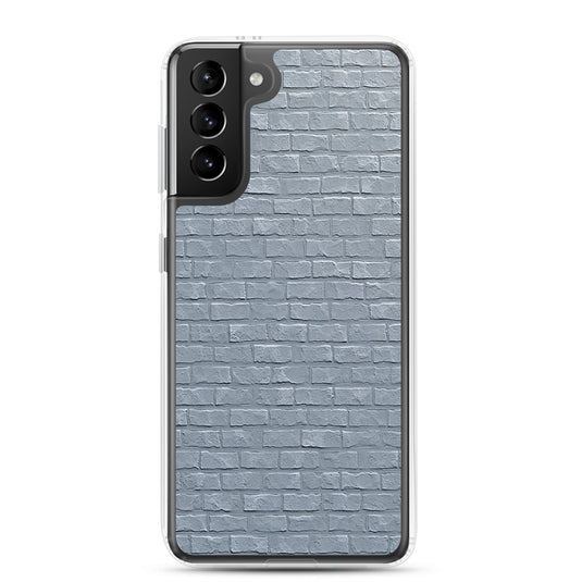 White Grey Brick Stone Samsung Clear Thin Case CREATIVETECH