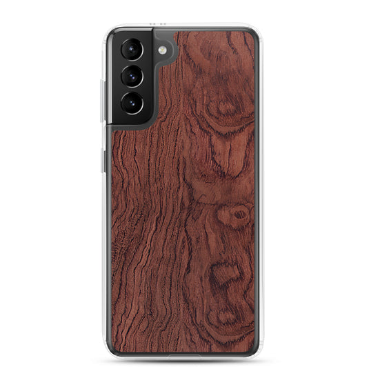 Red Brown Bubinga Wood Samsung Clear Thin Case CREATIVETECH