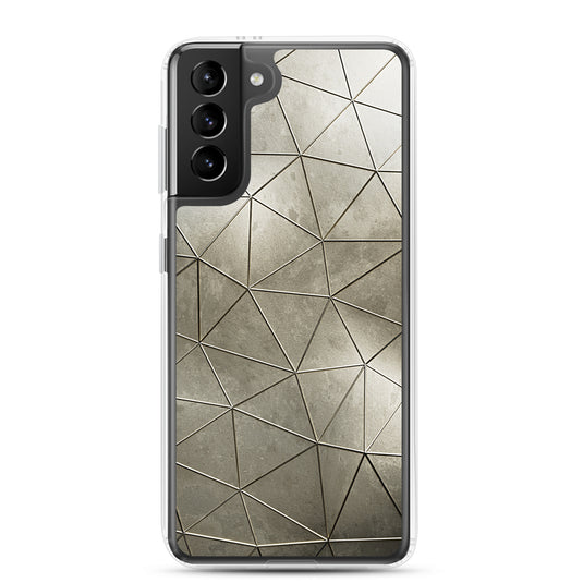 Aged Gold Polygon Samsung Clear Thin Case CREATIVETECH