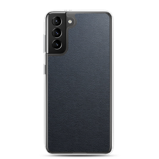 Black Leather Samsung Clear Thin Case CREATIVETECH