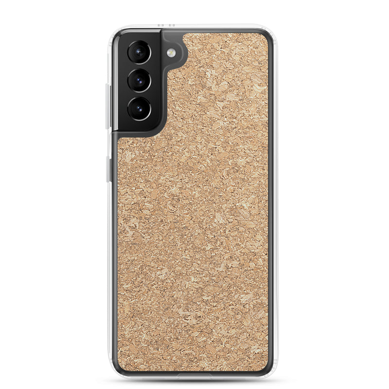Load image into Gallery viewer, Light Brown Cork Wood Samsung Clear Thin Case CREATIVETECH