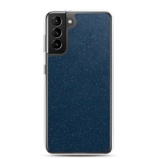 Deep Blue Speckled Samsung Clear Thin Case CREATIVETECH