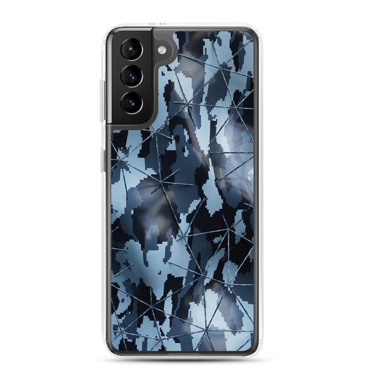 Military Camouflage Grey Tech Polygon Samsung Clear Thin Case CREATIVETECH