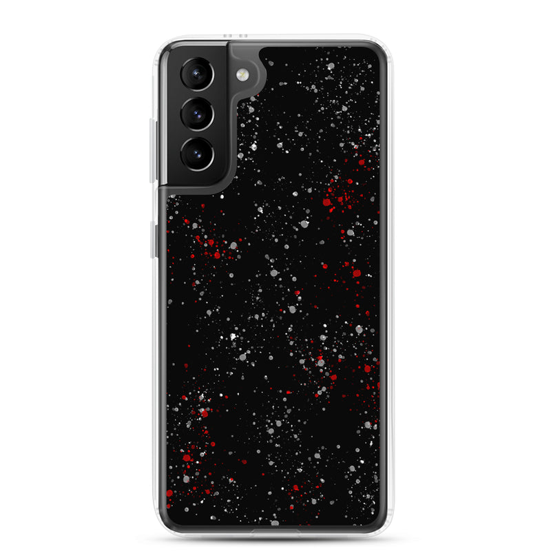 Load image into Gallery viewer, Painted Black Red White Samsung Clear Thin Case CREATIVETECH
