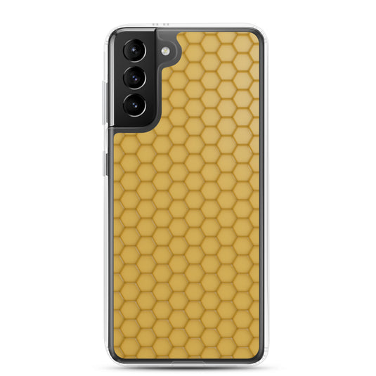 Honeycomb Wax Yellow Samsung Clear Thin Case CREATIVETECH