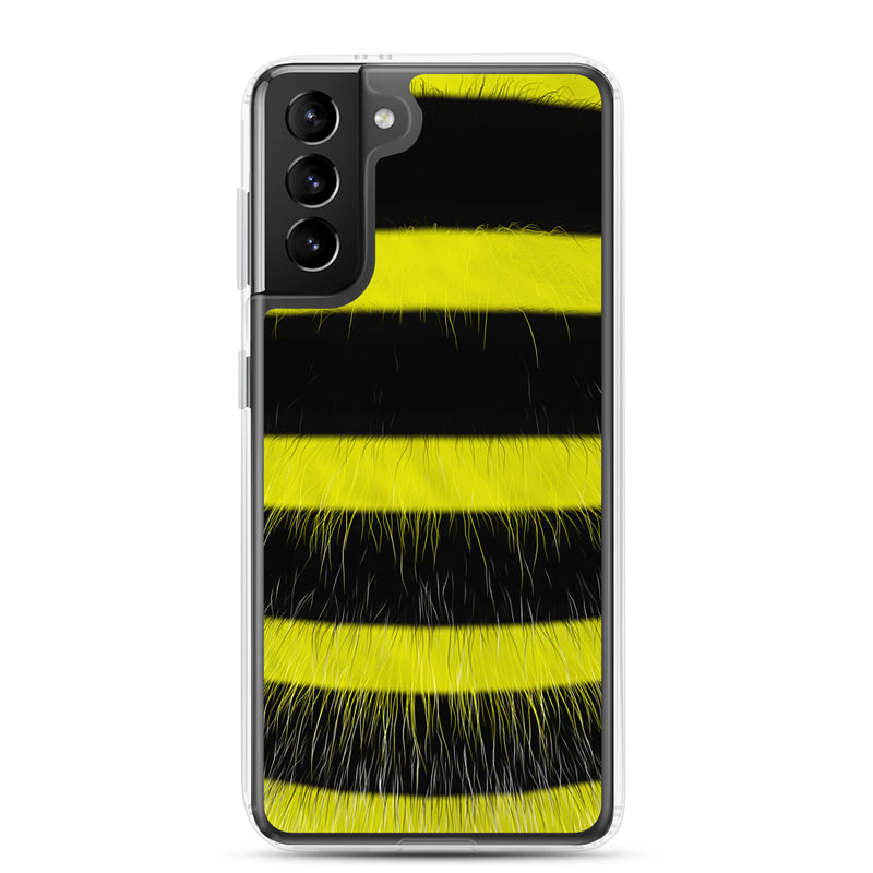 Load image into Gallery viewer, Fluffy Bee Black Yellow Samsung Clear Thin Case CREATIVETECH
