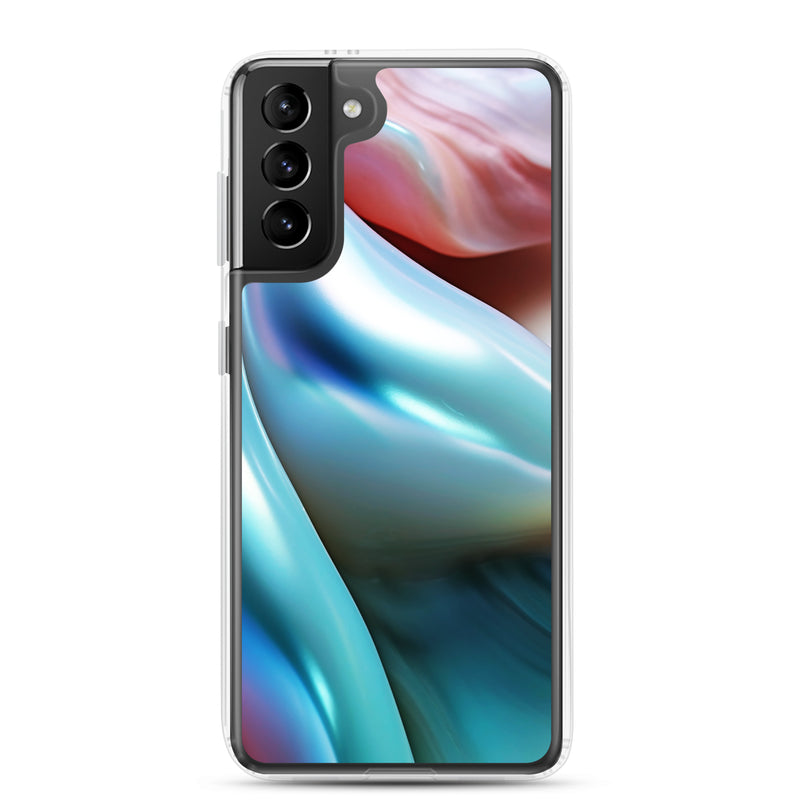 Load image into Gallery viewer, Marine Blue Green Orange Pearl Samsung Clear Thin Case CREATIVETECH