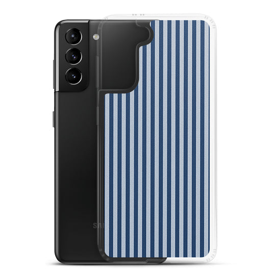 Marine Blue Striped Samsung Clear Thin Case CREATIVETECH